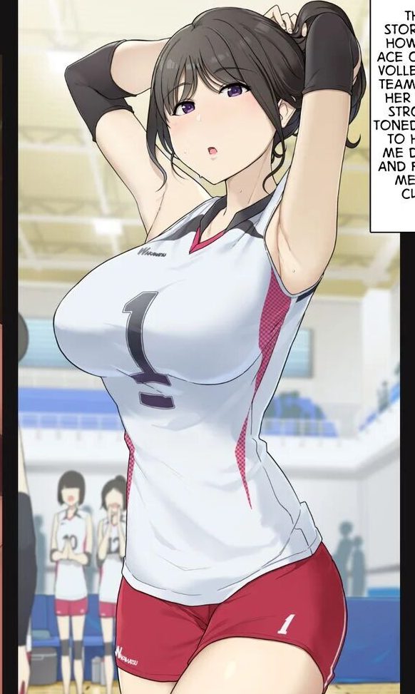 [Wakamatsu] Volley Circle no Choushin Ace-chan ni Kukkyou na Muchimuchi MeguTai Oshitsukerareru Sex | The Ace of the Volleyball Team Used Her Tall, Strong, Toned Body to Hold Me Down and Have Sex [English]