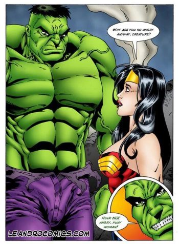 Wonder Woman versus the Incredibly Horny Hulk!