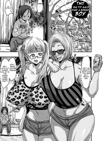 [Bu-Chan] Dekapai Gal Futari ga Himasou na Danshi o Mitsuketa! | Two Big Tit Gals Find A Bored Boy! (Kasshoku Hiwai Nyuujo) [English]