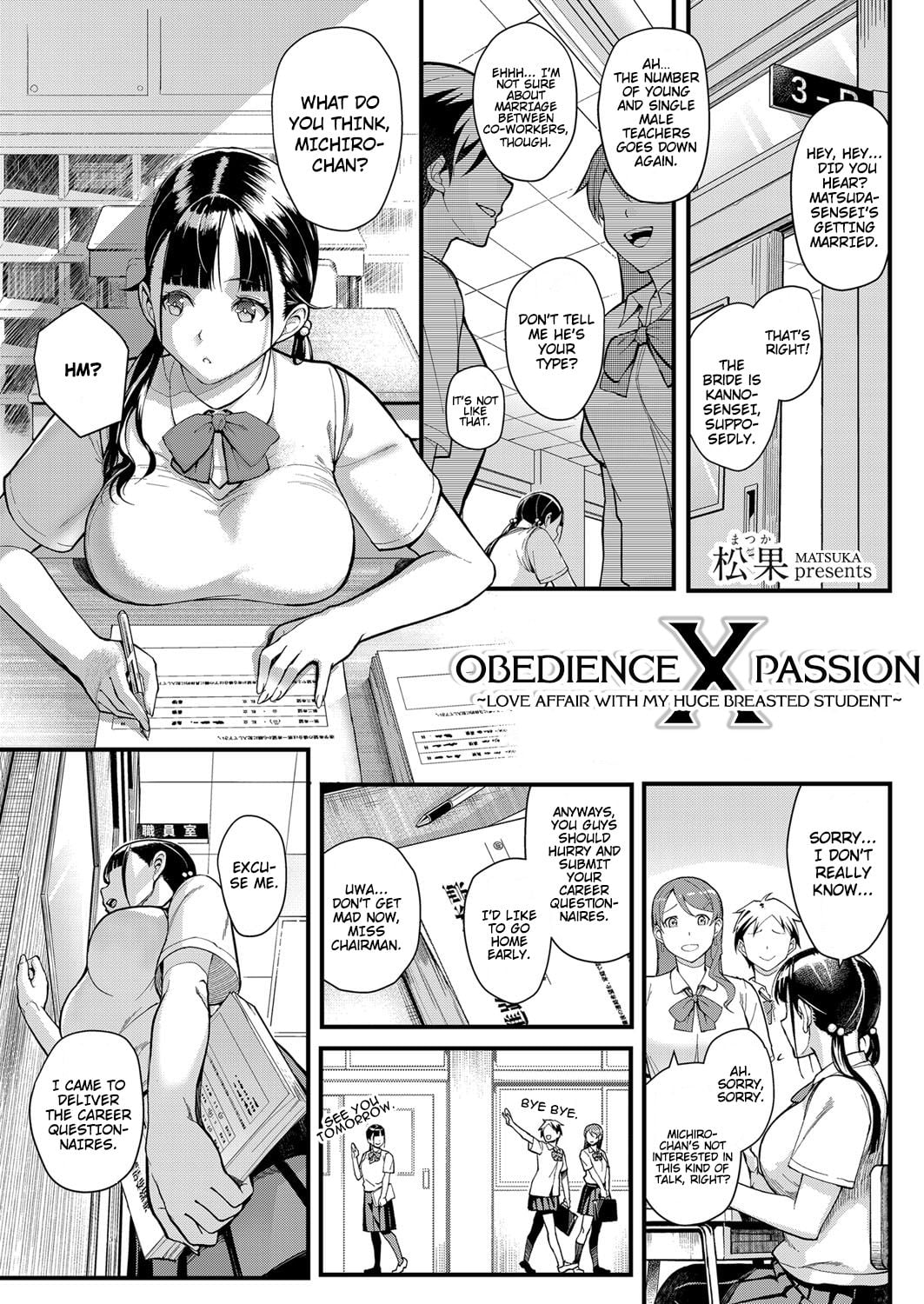 [Matsuka] Juujun x Yokujou ~Furinaite wa Jibun no Kyonyuu Seito~ | Obedience x Passion ~Love Affair with My Huge Breasted Student~ (COMIC Grape Vol. 63) [English]